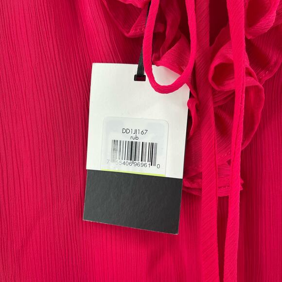 DKNY Dress Size 4 Ruffle Above Knee Sheath Cocktail Ruffled Evening Wedding NWT - Picture 7 of 14